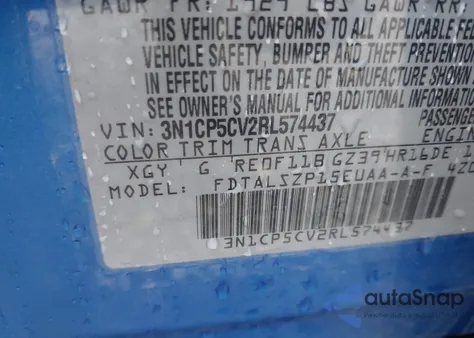 2024 Nissan Kicks Sv from USA, damaged, VIN 3N1CP5CV2RL574437